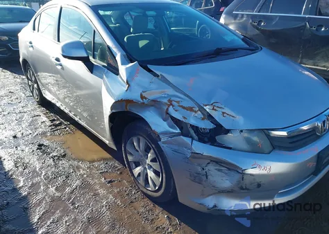 2012 Honda Civic Lx из США, поврежденный, VIN 2HGFB2F53CH333846